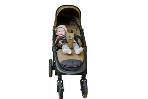 Baby in a baby stroller