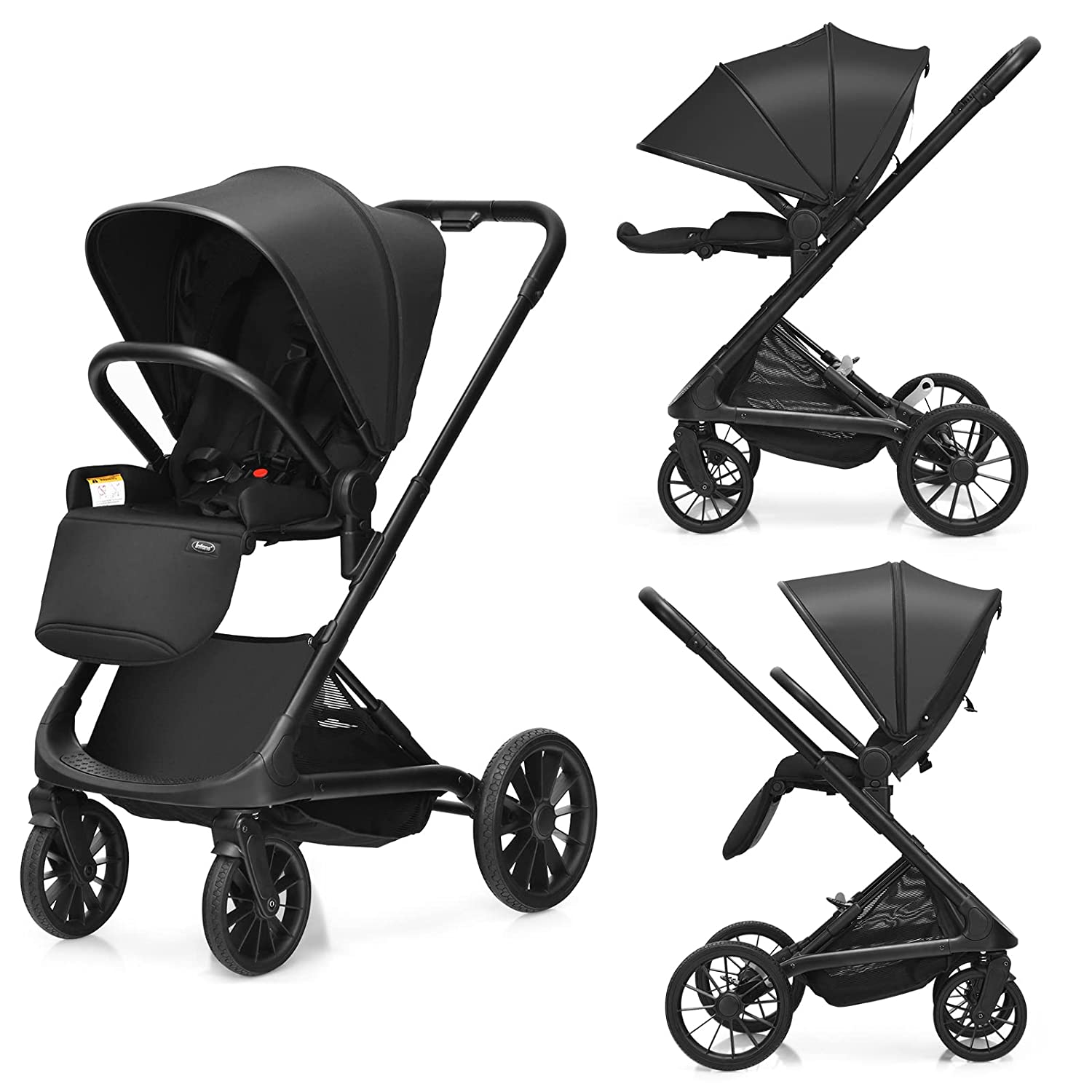 Bassinet black color lightweight stroller